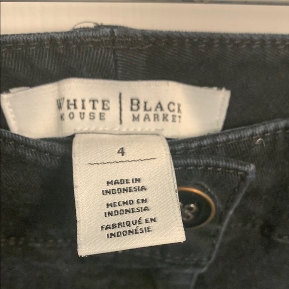White House Black Market Classic Black Women's Shorts size 4 Bermuda Denim - Picture 2 of 5